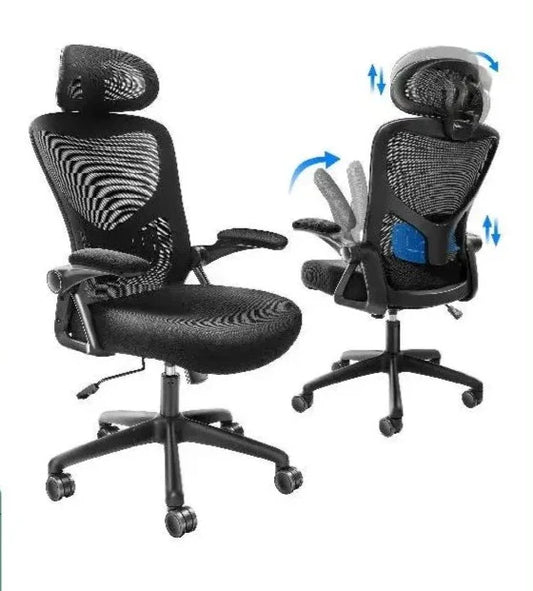 Ergonomic Office Chair with Adjustable Lumbar Support Angle and Height Adjustable-0